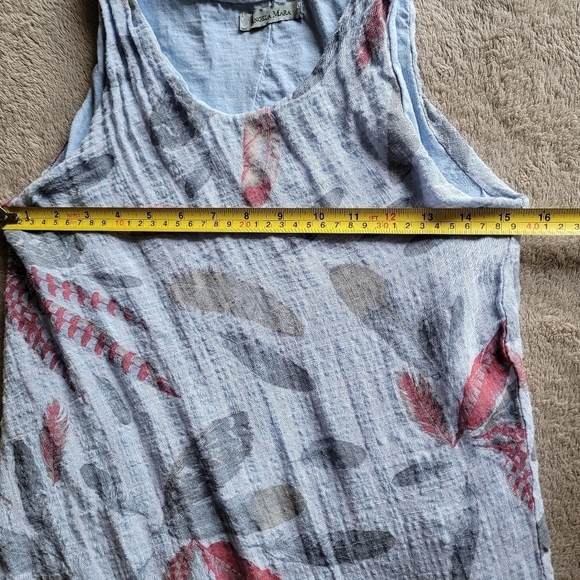 Angela Mara sleeveless cotton blend midi dress size small - Picture 10 of 13